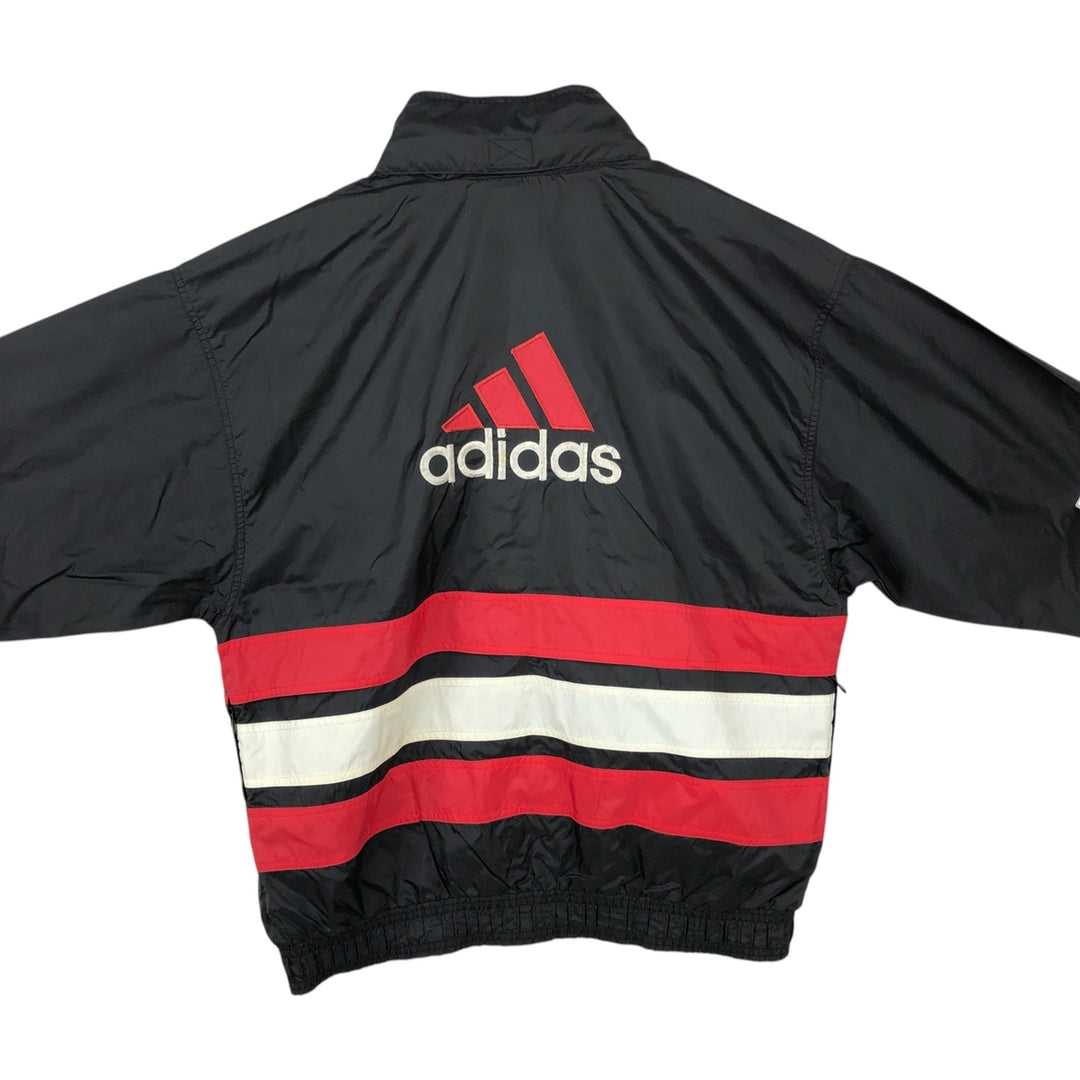 Vintage 80s-90'S Adidas nylon jacket with back logo, size L, men's Nylon black type Vintage Second Hand