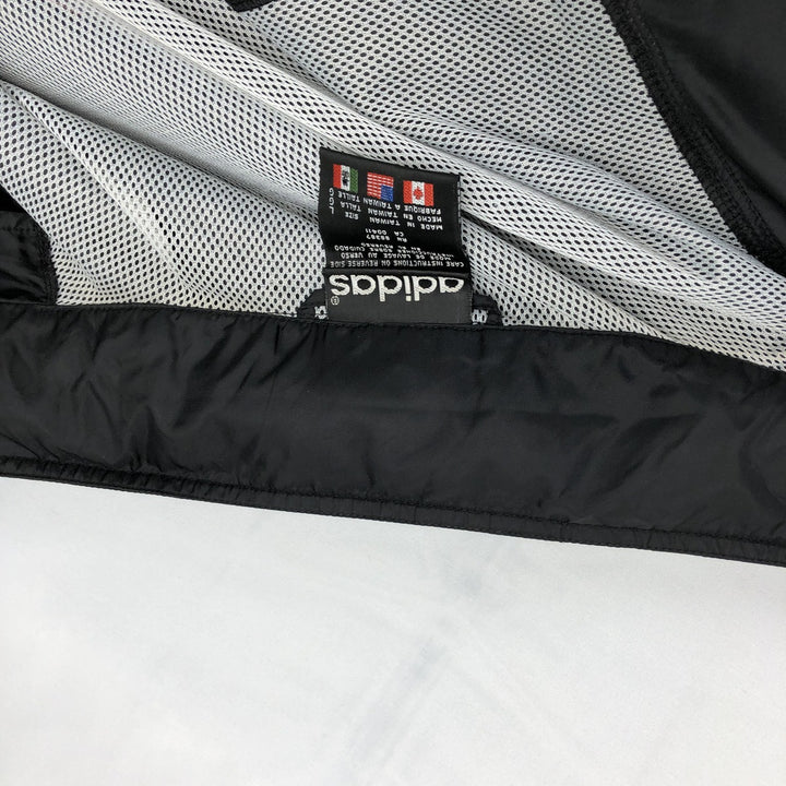 Vintage 80s-90'S Adidas nylon jacket with back logo, size L, men's Nylon black type Vintage Second Hand