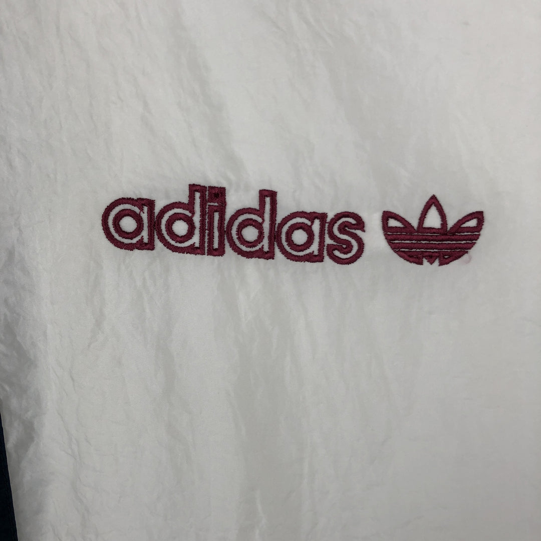 80s-90'S Adidas Trefoil Logo Two-Tone Nylon Jacket, Men's Size S (Equivalent), Vintage Nylon white type Vintage Second Hand
