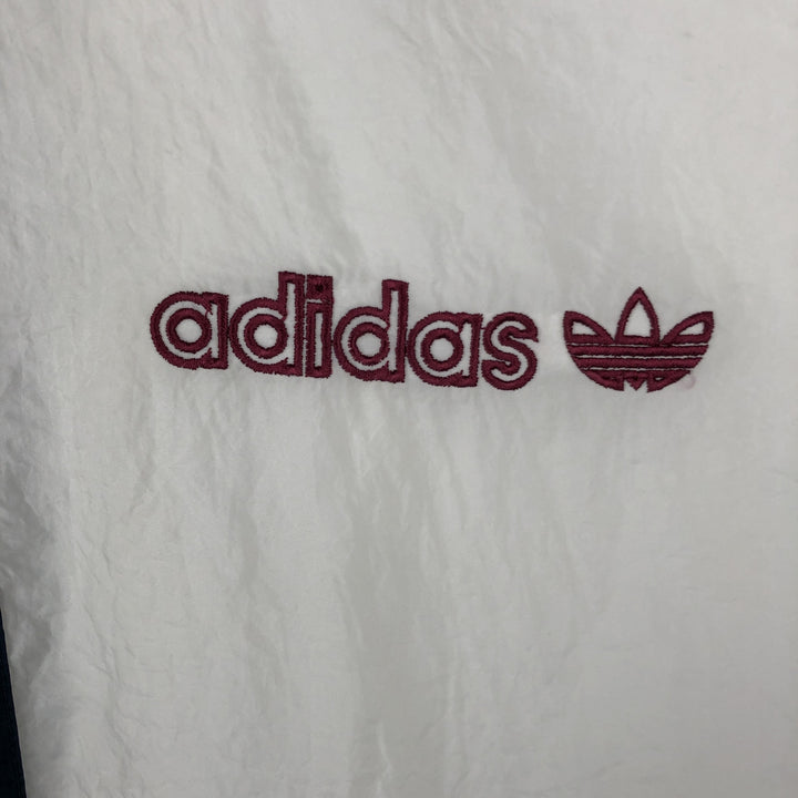 80s-90'S Adidas Trefoil Logo Two-Tone Nylon Jacket, Men's Size S (Equivalent), Vintage Nylon white type Vintage Second Hand
