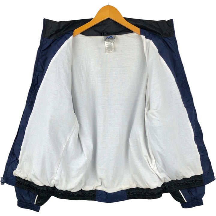 90s~00'S Adidas nylon jacket, men's size M Nylon navy blue type Vintage Second Hand