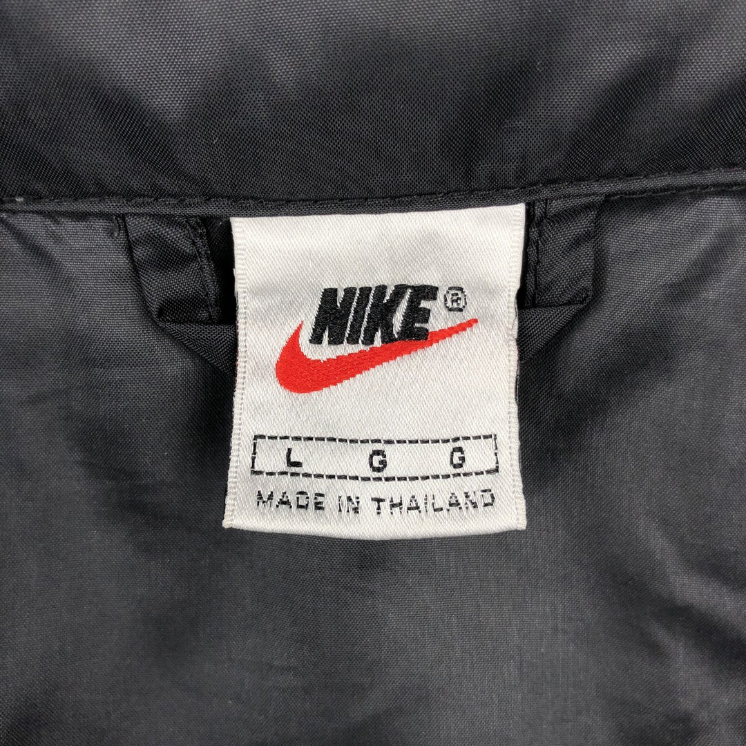 90'S Vintage Nike Anorak Jacket, Men's Size L Nylon black type Vintage Second Hand