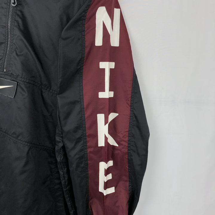 90'S Vintage Nike Anorak Jacket, Men's Size L Nylon black type Vintage Second Hand