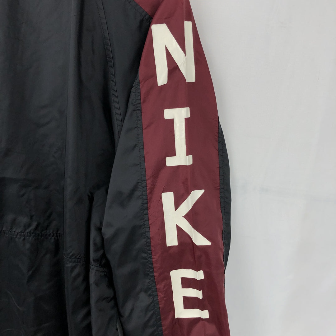 90'S Vintage Nike Anorak Jacket, Men's Size L Nylon black type Vintage Second Hand