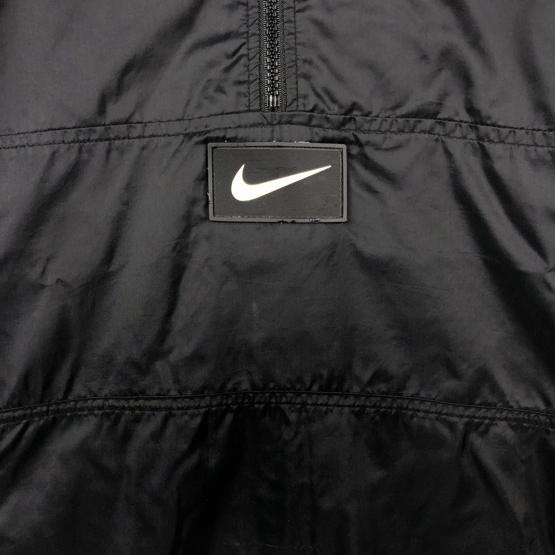 90'S Vintage Nike Anorak Jacket, Men's Size L Nylon black type Vintage Second Hand