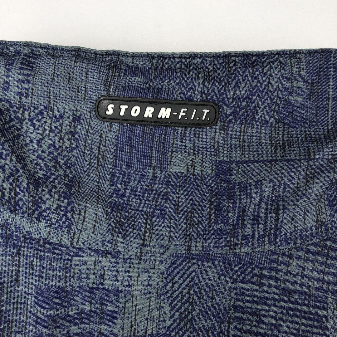 2000'S Nike Golf Storm-Fit All-Over Print Half-Zip Warm-Up Pullover, Men's Size XL (approx.) polyester navy blue type Vintage Second Hand