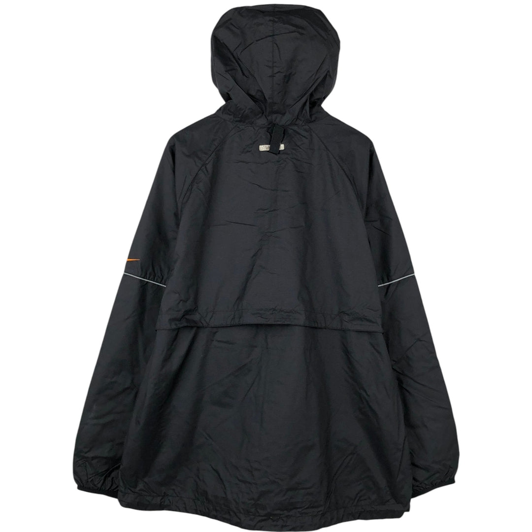 90'S Nike Half-Zip Ripstop Nylon Hoodie, Men's XXL equivalent, Vintage Nylon black type Vintage Second Hand