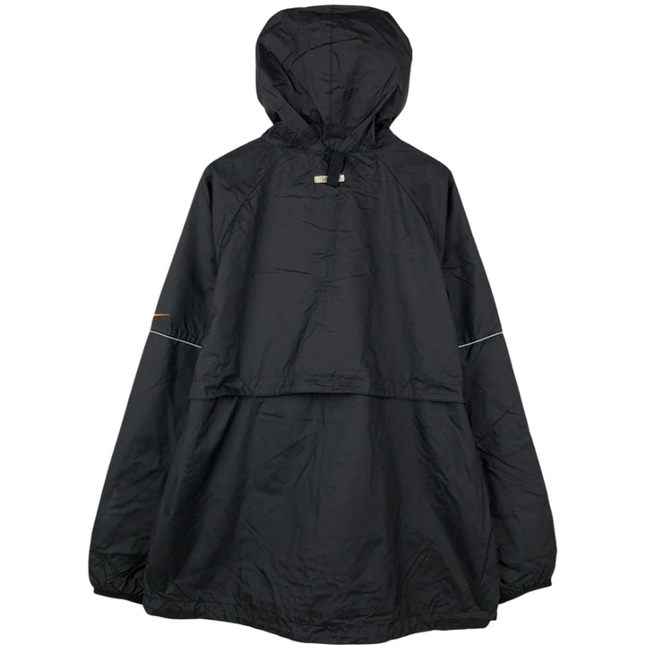 90'S Nike Half-Zip Ripstop Nylon Hoodie, Men's XXL equivalent, Vintage Nylon black type Vintage Second Hand