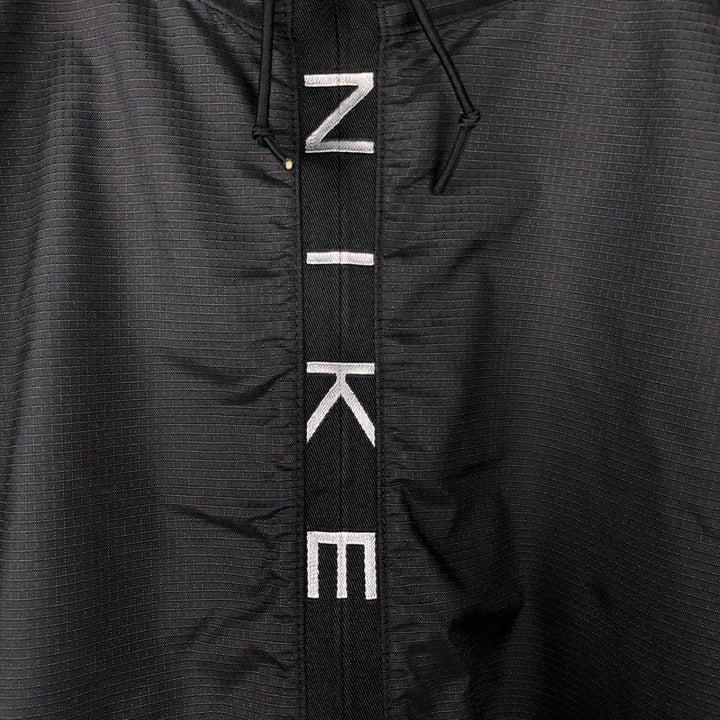 90'S Nike Half-Zip Ripstop Nylon Hoodie, Men's XXL equivalent, Vintage Nylon black type Vintage Second Hand