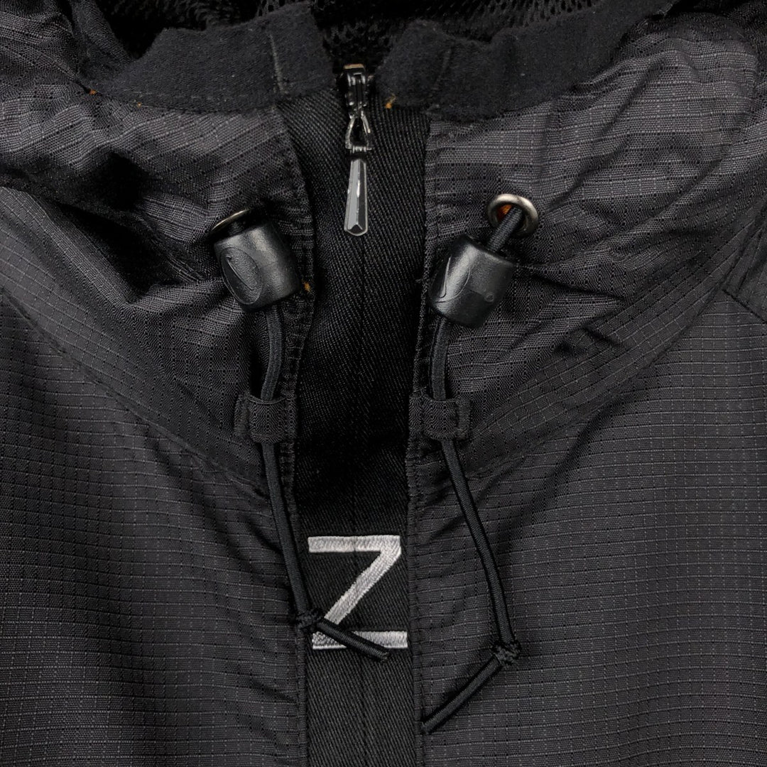 90'S Nike Half-Zip Ripstop Nylon Hoodie, Men's XXL equivalent, Vintage Nylon black type Vintage Second Hand