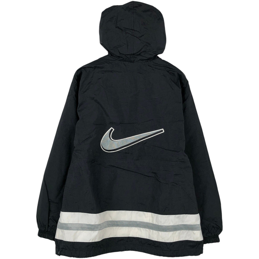 90'S Nike Half-Zip Nylon Hoodie, Men's Size M (approx.), Vintage Nylon black type Vintage Second Hand