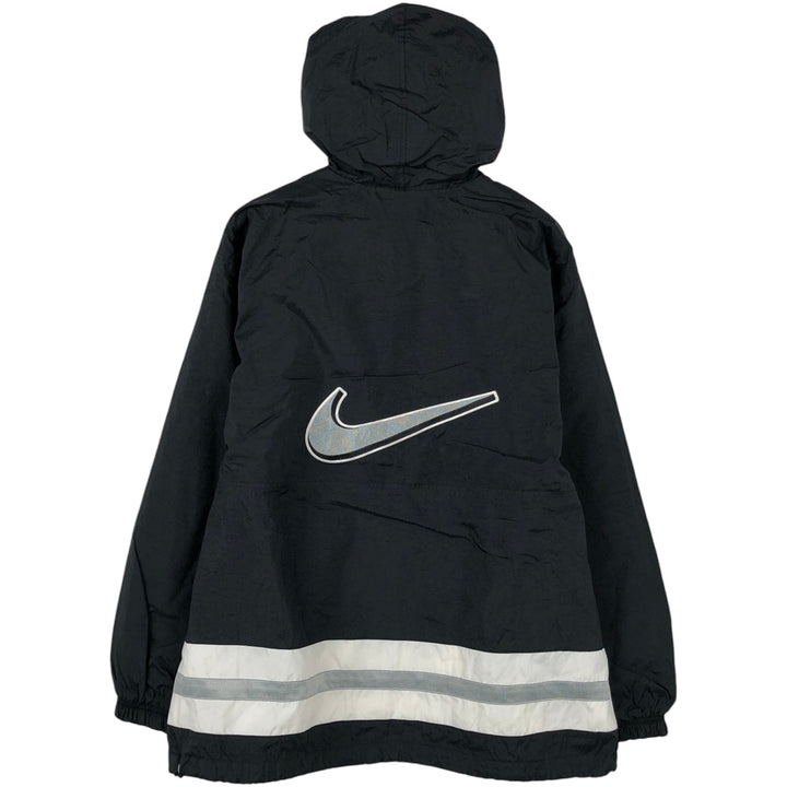 90'S Nike Half-Zip Nylon Hoodie, Men's Size M (approx.), Vintage Nylon black type Vintage Second Hand