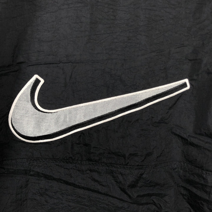 90'S Nike Half-Zip Nylon Hoodie, Men's Size M (approx.), Vintage Nylon black type Vintage Second Hand