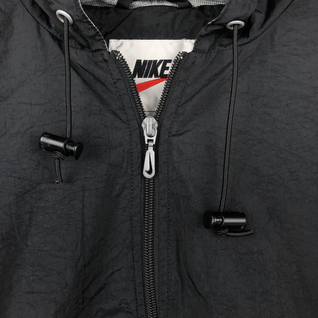 90'S Nike Half-Zip Nylon Hoodie, Men's Size M (approx.), Vintage Nylon black type Vintage Second Hand