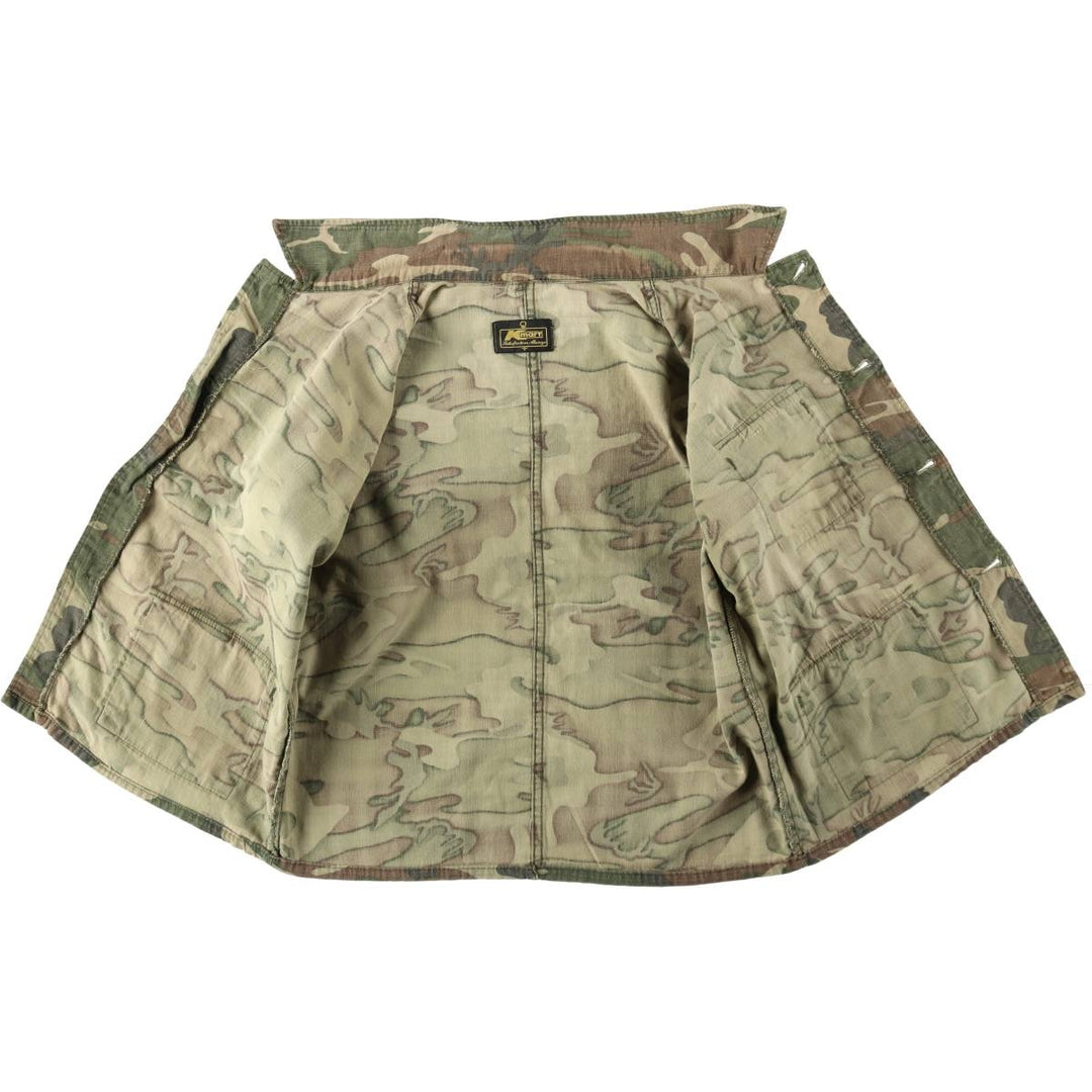 1980'S Kmart Camouflage Pattern Hunting Shirt Jacket, Men's Size L (approx.), Vintage unclear Khaki type Vintage Second Hand