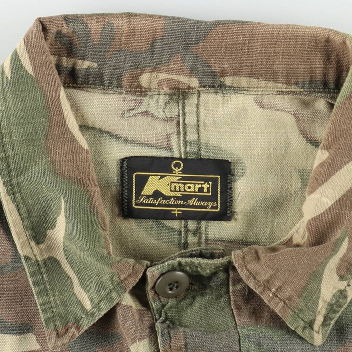 1980'S Kmart Camouflage Pattern Hunting Shirt Jacket, Men's Size L (approx.), Vintage unclear Khaki type Vintage Second Hand