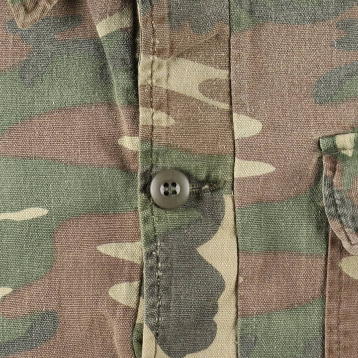 1980'S Kmart Camouflage Pattern Hunting Shirt Jacket, Men's Size L (approx.), Vintage unclear Khaki type Vintage Second Hand