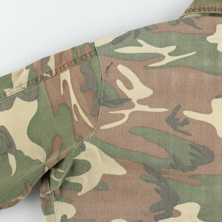1980'S Kmart Camouflage Pattern Hunting Shirt Jacket, Men's Size L (approx.), Vintage unclear Khaki type Vintage Second Hand