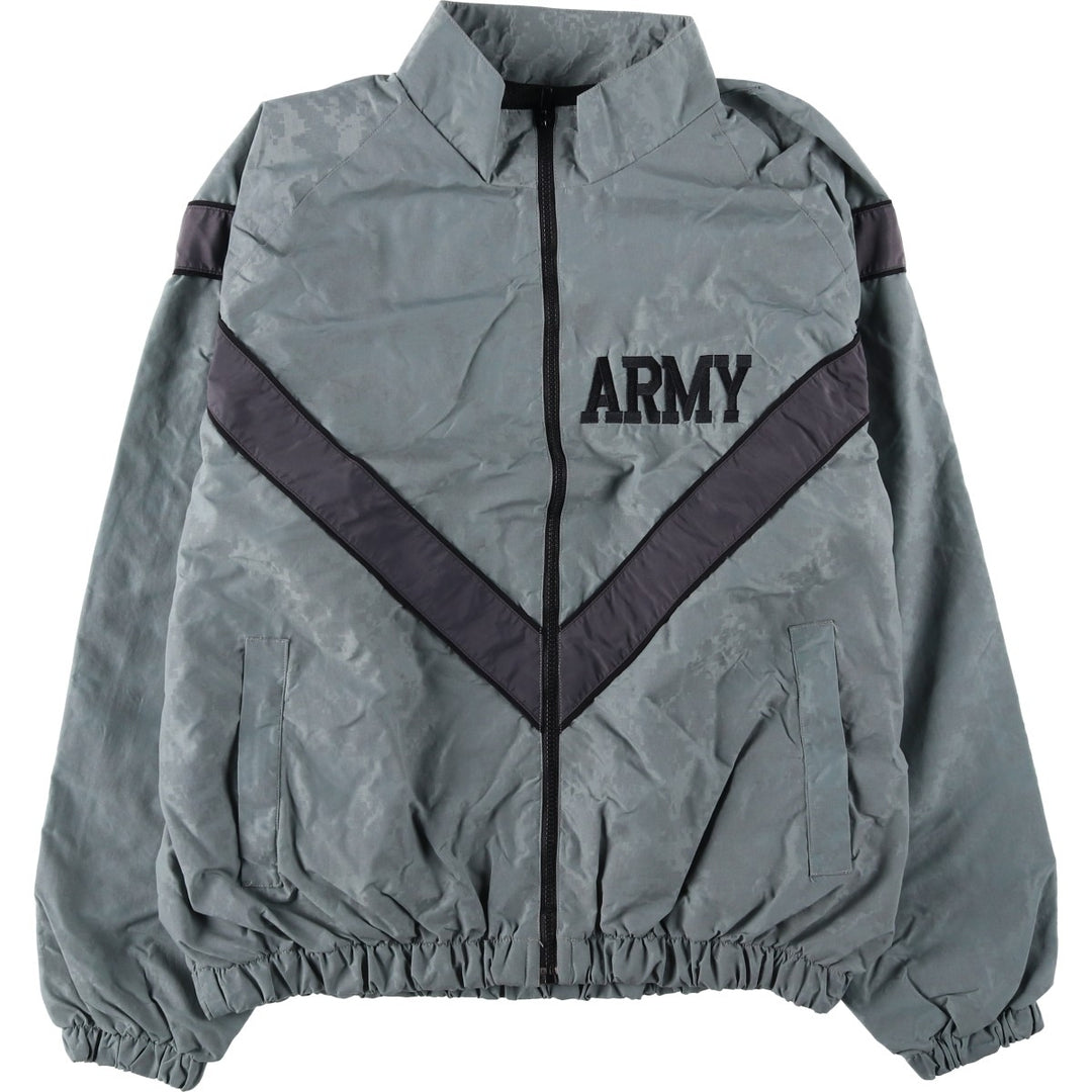 US Army SKILCRAFT PFU Training Jacket, ACU Digital Camo Nylon Jacket, Made in USA, Large Size Nylon gray type Vintage Second Hand