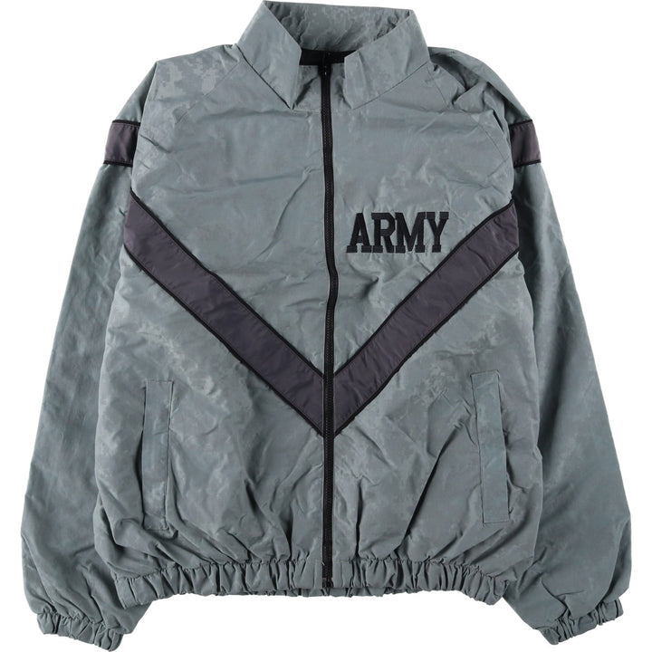 US Army SKILCRAFT PFU Training Jacket, ACU Digital Camo Nylon Jacket, Made in USA, Large Size Nylon gray type Vintage Second Hand