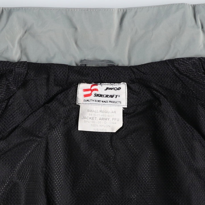 2000'S US Army PFU Training Jacket, Nylon Jacket, Made in USA, Size Small Nylon gray type Vintage Second Hand