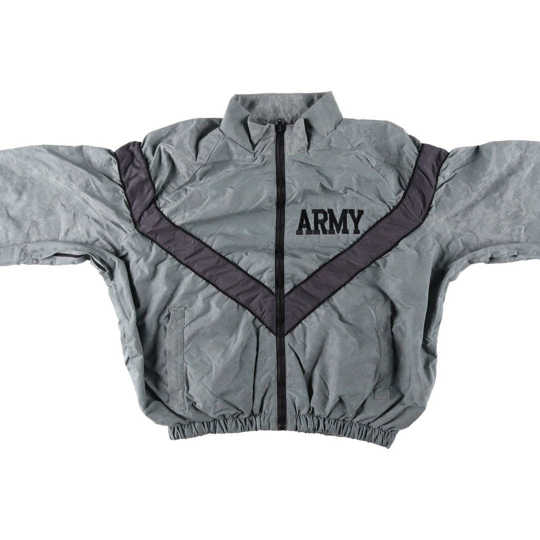 Genuine US Army IPFU Training Jacket, Camouflage Pattern ACU Digital Camo Nylon Jacket, Made in USA, Medium Size Nylon gray type Vintage Second Hand