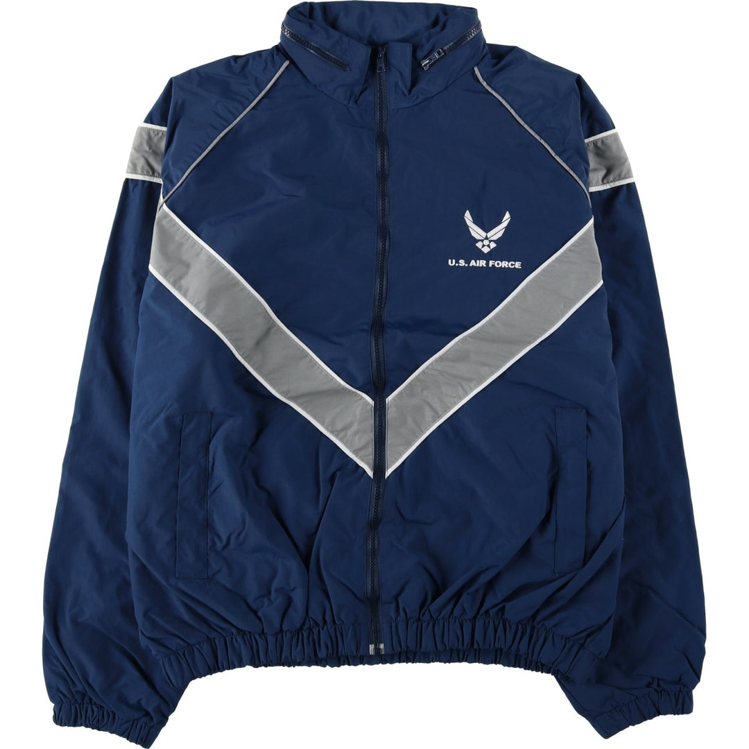 U.S. Military USAIR FORCE SKILCRAFT PTU Training Jacket Nylon Jacket X-LARGE unclear navy blue type Vintage Second Hand