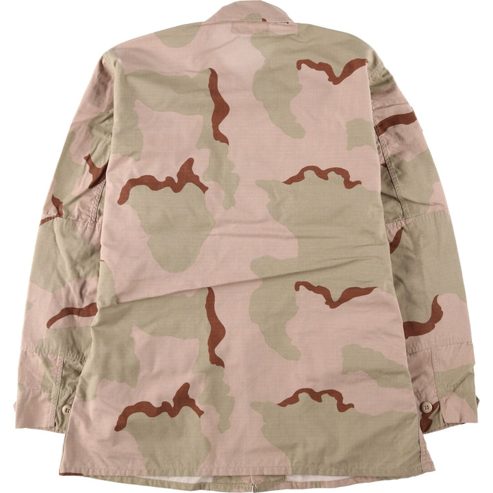 00'S US military genuine camouflage Pattern 3C desert camo ripstop BDU military jacket made in USA MEDIUM-REGULAR equivalent to men's M cotton Beige type Vintage Second Hand