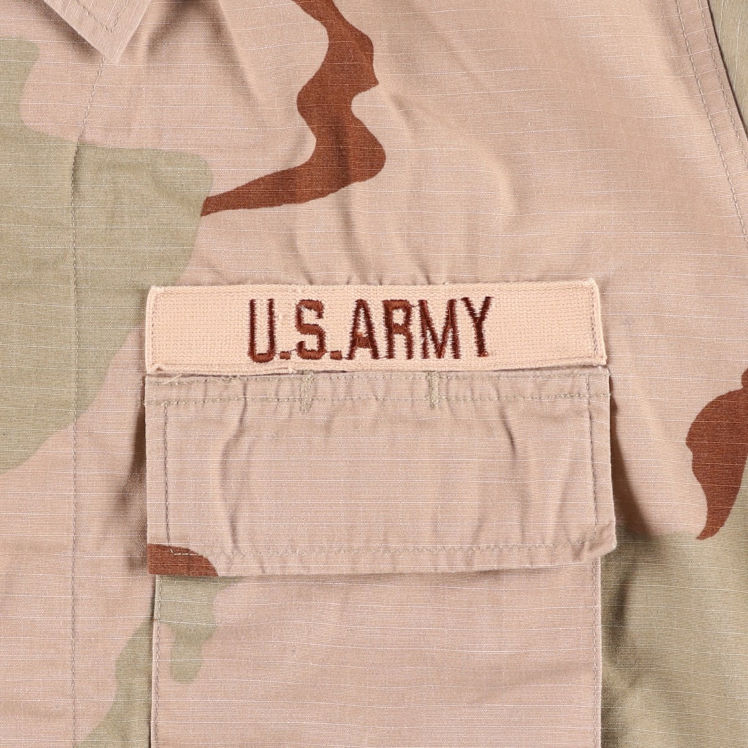 00'S US military genuine camouflage Pattern 3C desert camo ripstop BDU military jacket made in USA MEDIUM-REGULAR equivalent to men's M cotton Beige type Vintage Second Hand