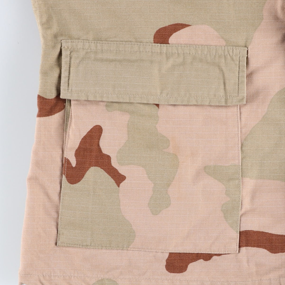 00'S US military genuine camouflage Pattern 3C desert camo ripstop BDU military jacket made in USA MEDIUM-REGULAR equivalent to men's M cotton Beige type Vintage Second Hand