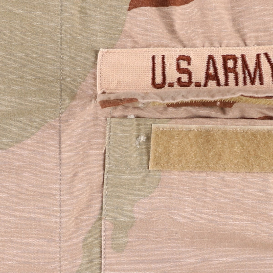 00'S US military genuine camouflage Pattern 3C desert camo ripstop BDU military jacket made in USA MEDIUM-REGULAR equivalent to men's M cotton Beige type Vintage Second Hand