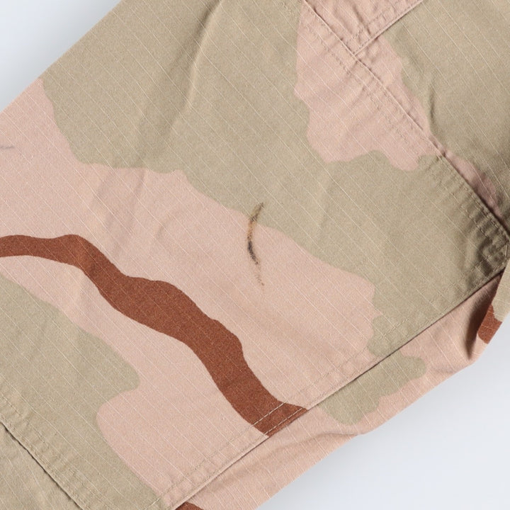00'S US military genuine camouflage Pattern 3C desert camo ripstop BDU military jacket made in USA MEDIUM-REGULAR equivalent to men's M cotton Beige type Vintage Second Hand