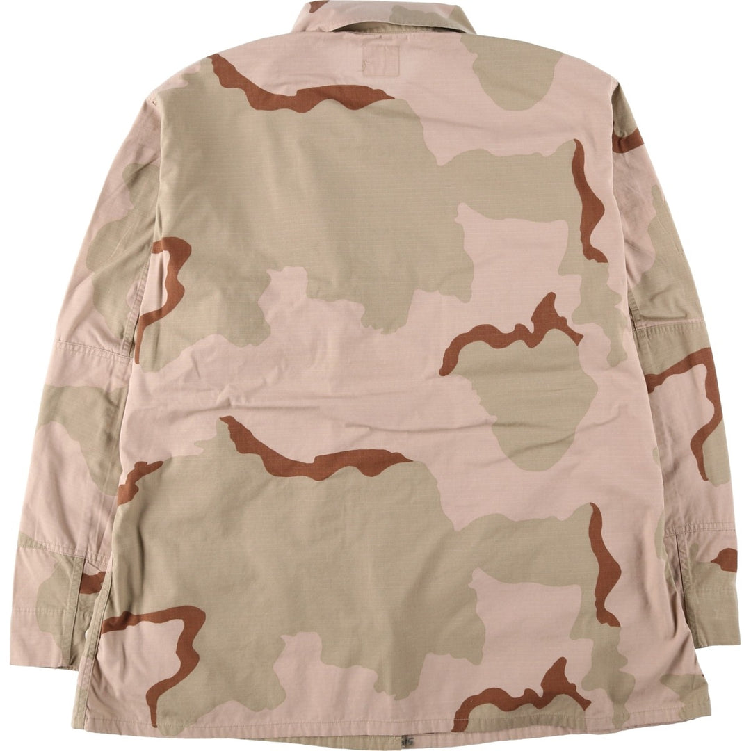 1990'S US Military Issue 3C Desert Camo Ripstop BDU Military Jacket, Made in USA, X-LARGE-REGULAR (Equivalent to Men's XL) Nylon Beige type Vintage Second Hand