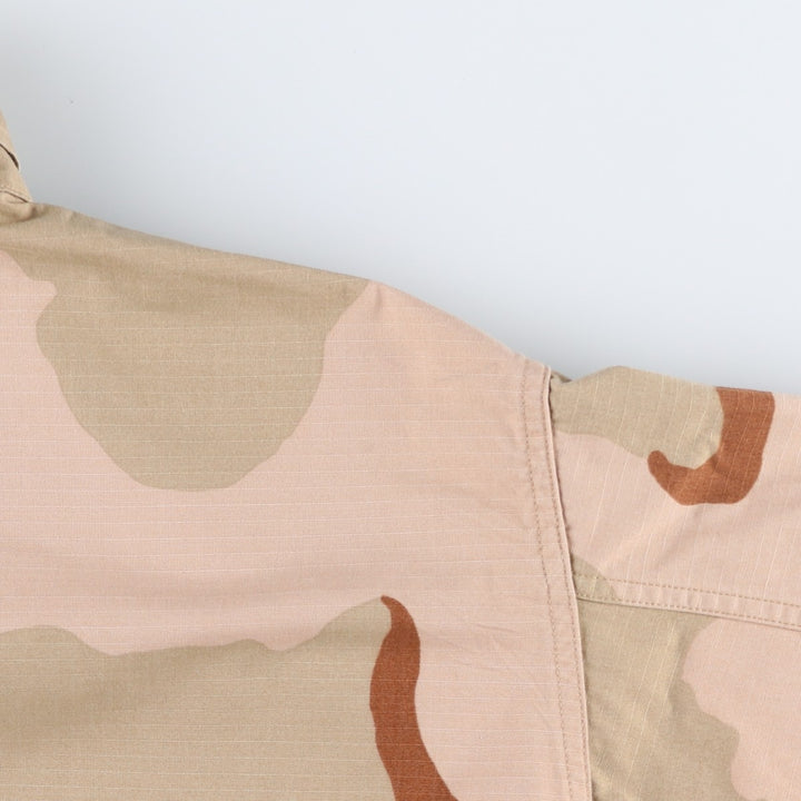 1990'S US Military Issue 3C Desert Camo Ripstop BDU Military Jacket, Made in USA, X-LARGE-REGULAR (Equivalent to Men's XL) Nylon Beige type Vintage Second Hand