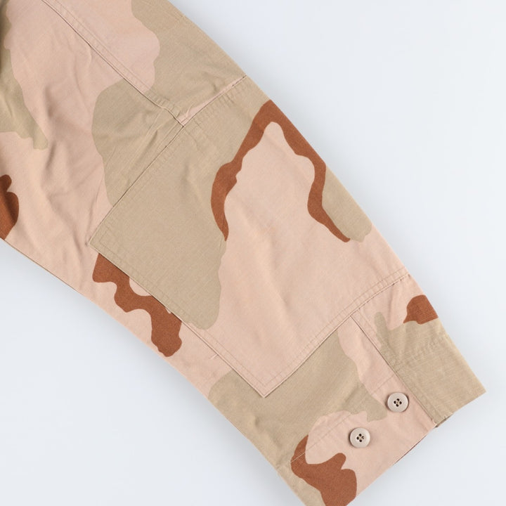 1990'S US Military Issue 3C Desert Camo Ripstop BDU Military Jacket, Made in USA, X-LARGE-REGULAR (Equivalent to Men's XL) Nylon Beige type Vintage Second Hand