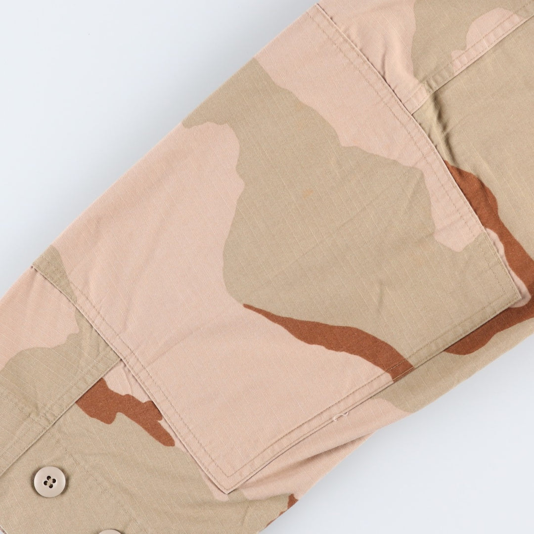 1990'S US Military Issue 3C Desert Camo Ripstop BDU Military Jacket, Made in USA, X-LARGE-REGULAR (Equivalent to Men's XL) Nylon Beige type Vintage Second Hand