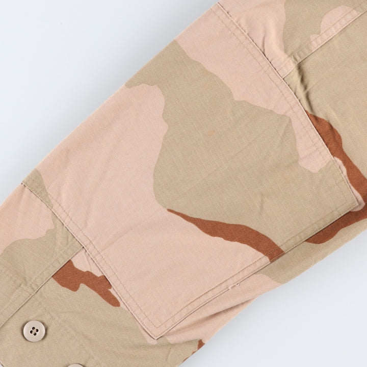 1990'S US Military Issue 3C Desert Camo Ripstop BDU Military Jacket, Made in USA, X-LARGE-REGULAR (Equivalent to Men's XL) Nylon Beige type Vintage Second Hand