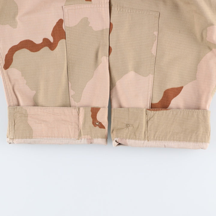 1990'S US Military Issue 3C Desert Camo Ripstop BDU Military Jacket, Made in USA, X-LARGE-REGULAR (Equivalent to Men's XL) Nylon Beige type Vintage Second Hand