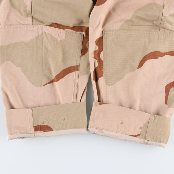 1990'S US Military Issue 3C Desert Camo Ripstop BDU Military Jacket, Made in USA, X-LARGE-REGULAR (Equivalent to Men's XL) Nylon Beige type Vintage Second Hand