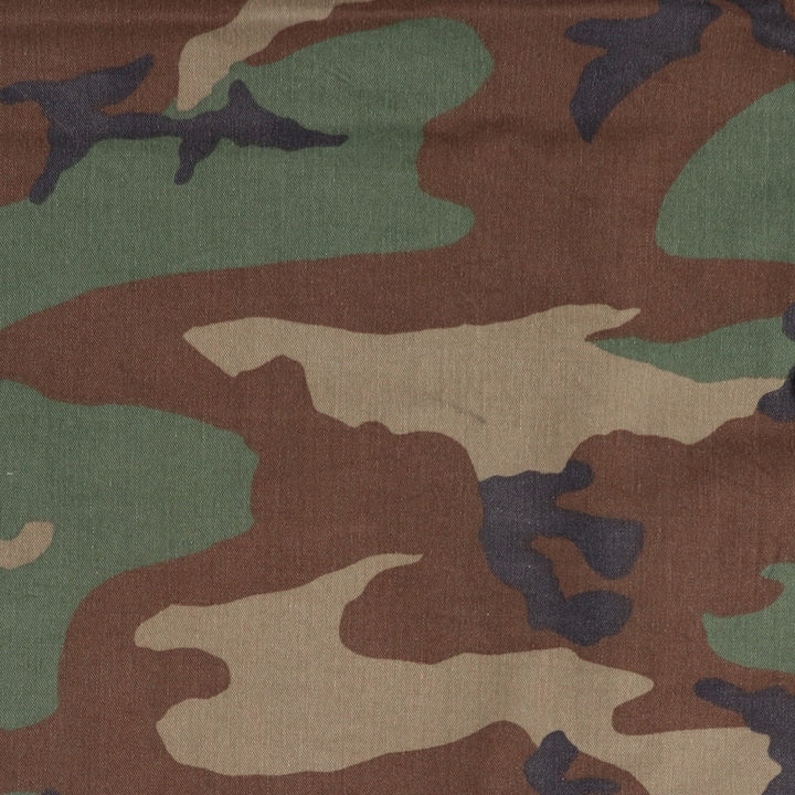 1990'S US Military Issue Camouflage Pattern Woodland Camo BDU Military Jacket, Made in USA, Small-Short (Men's Size S Equivalent), Vintage cotton Khaki type Vintage Second Hand