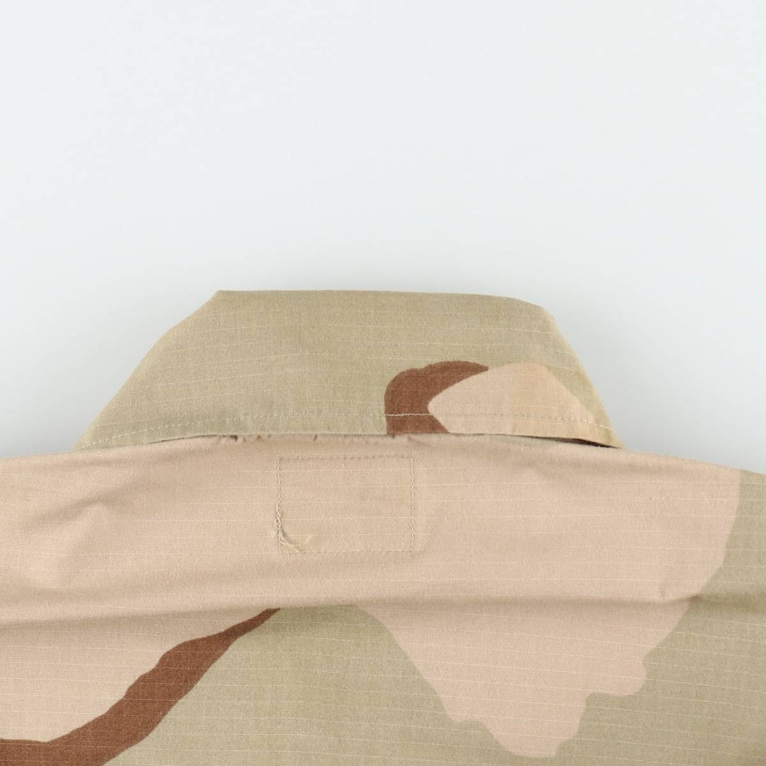 1990'S US Military Issue Camouflage Pattern 3C Desert Camo Ripstop Military Combat Jacket X-LARGE-REGULAR (Men's XL equivalent) cotton Khaki type brown Vintage Second Hand