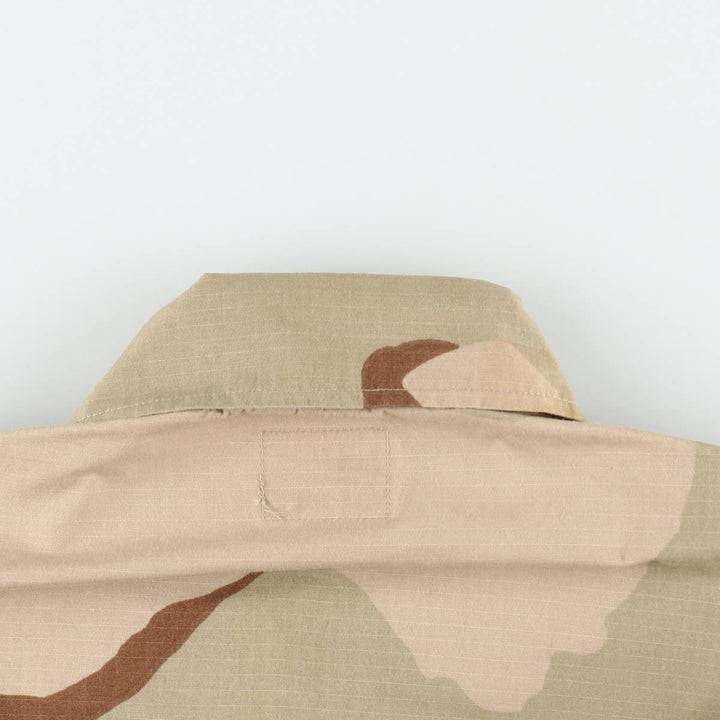 1990'S US Military Issue Camouflage Pattern 3C Desert Camo Ripstop Military Combat Jacket X-LARGE-REGULAR (Men's XL equivalent) cotton Khaki type brown Vintage Second Hand