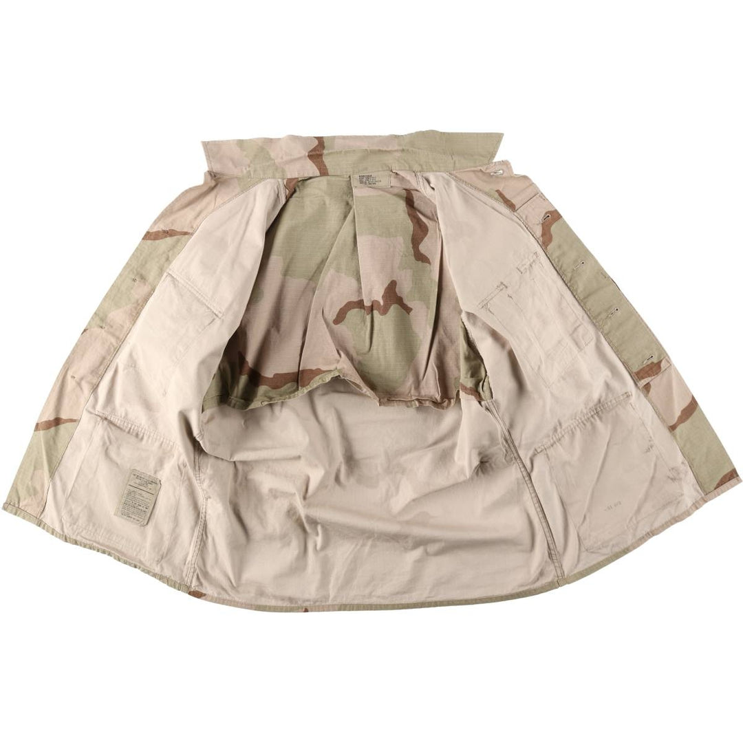 1990'S US Military Issue Camouflage Pattern 3C Desert Camo Ripstop Military Combat Jacket, Medium-Regular (Men's Size M) cotton Khaki type brown Vintage Second Hand