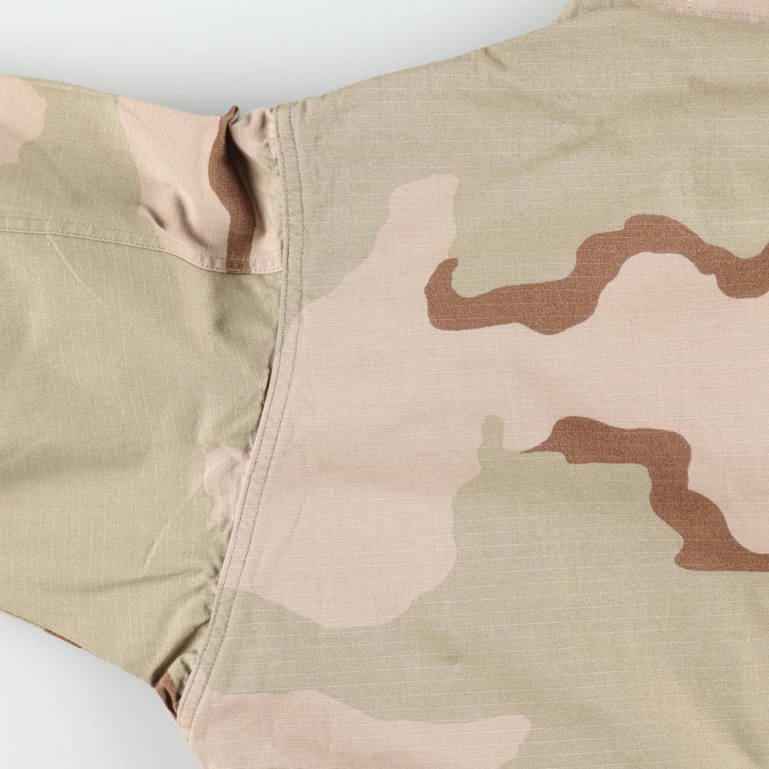 1990'S US Military Issue Camouflage Pattern 3C Desert Camo Ripstop Military Combat Jacket, Medium-Regular (Men's Size M) cotton Khaki type brown Vintage Second Hand