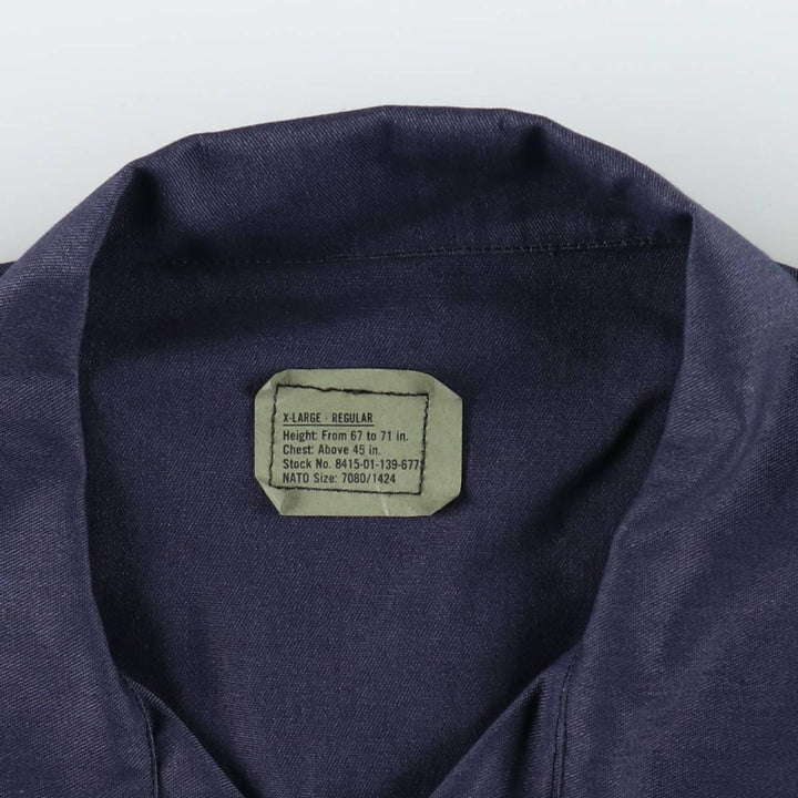 US Military BDU Jacket, X-LARGE REGULAR (equivalent to men's XL) cotton navy blue type Vintage Second Hand
