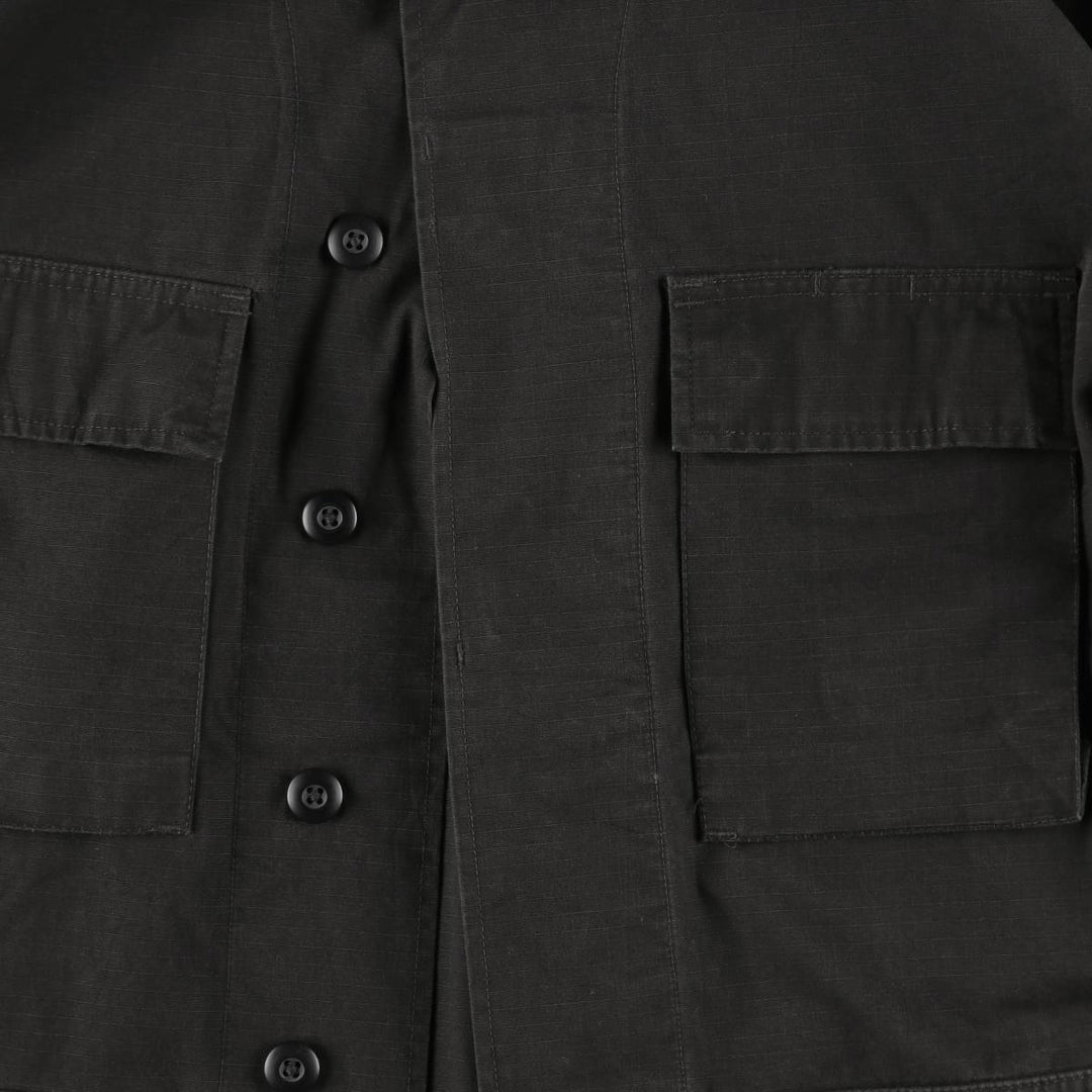 Ripstop BDU Military Jacket, Men's Size L (approx.) unclear black type Vintage Second Hand