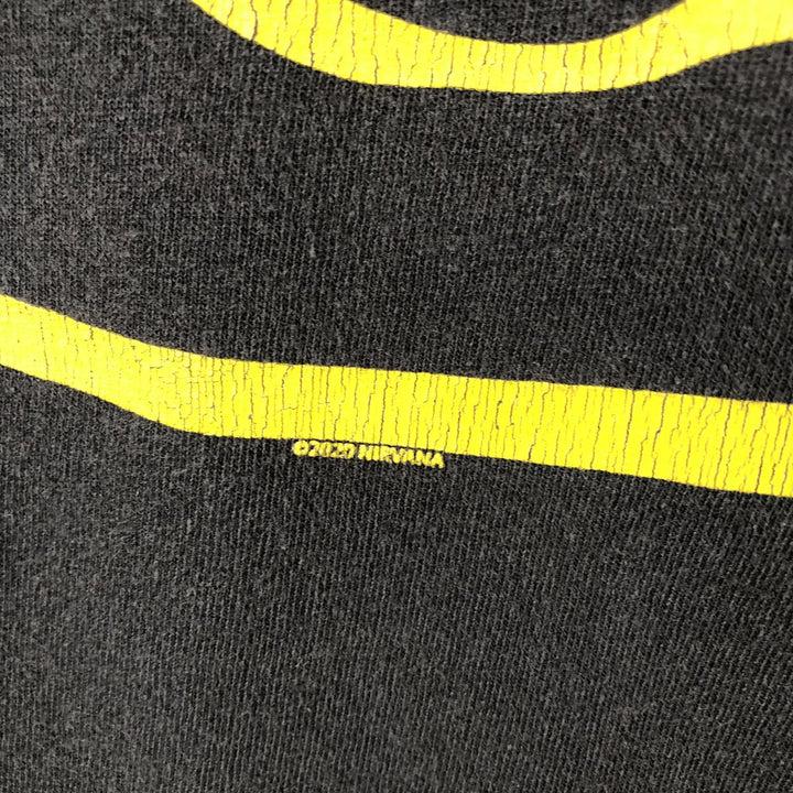 NIRVANA Nirvana Band T-shirt, Band T, Men's L size cotton black type Vintage Second Hand