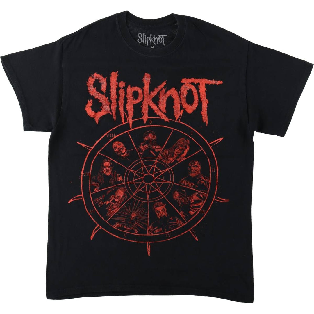 Slipknot Band T-shirt, Band T, Men's M size cotton white type Vintage Second Hand