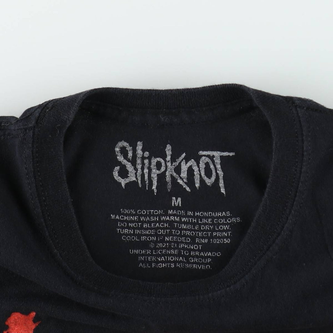 Slipknot Band T-shirt, Band T, Men's M size cotton white type Vintage Second Hand