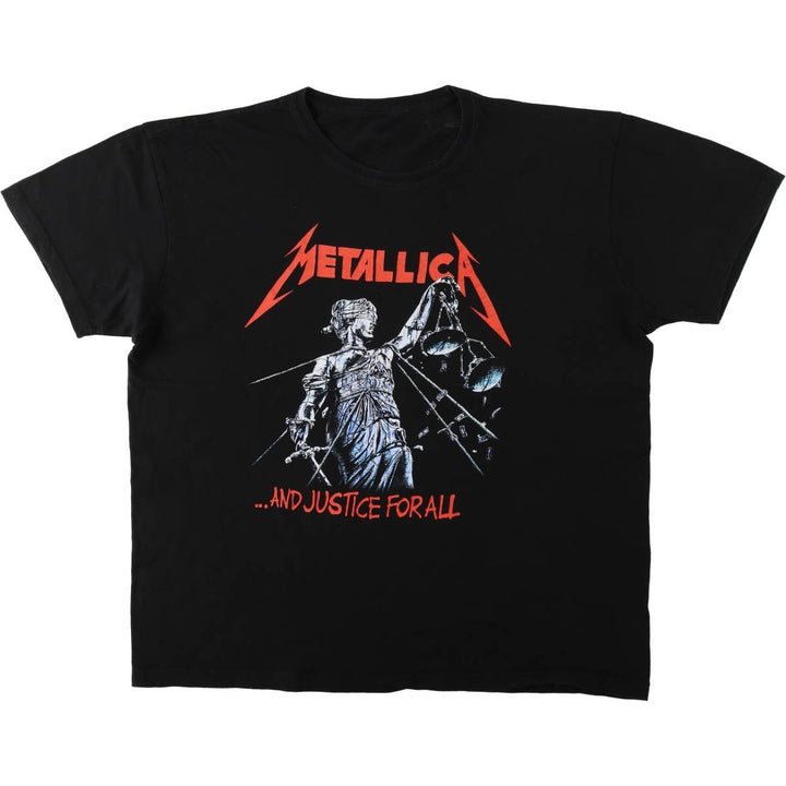 METALLICA Metallica Band T-shirt Band T Men's XL size cotton black type Vintage Second Hand